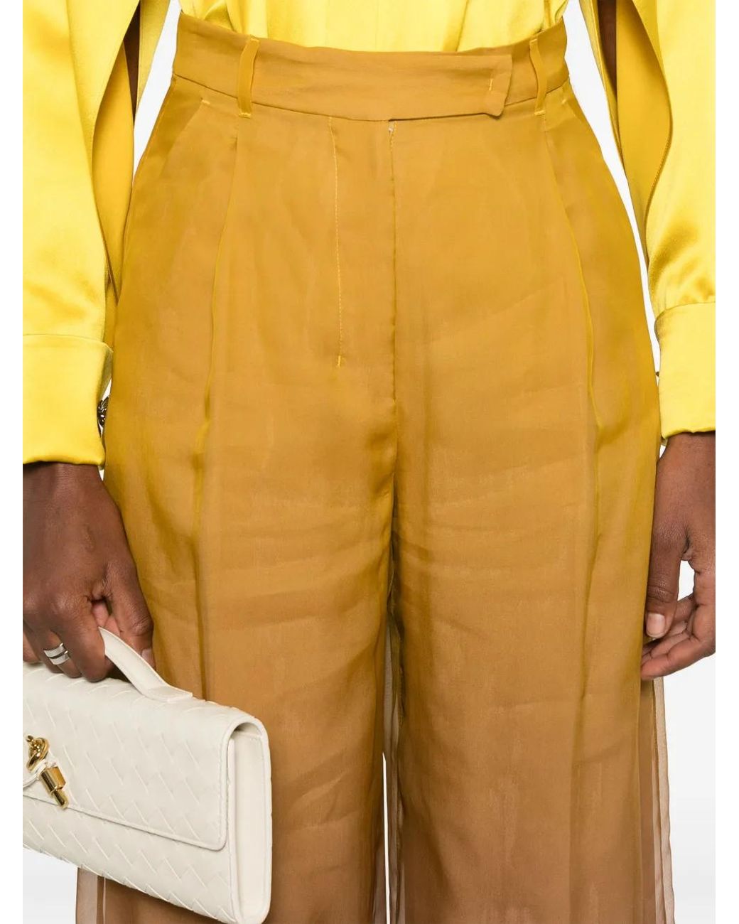Max Mara White Baffo Trousers