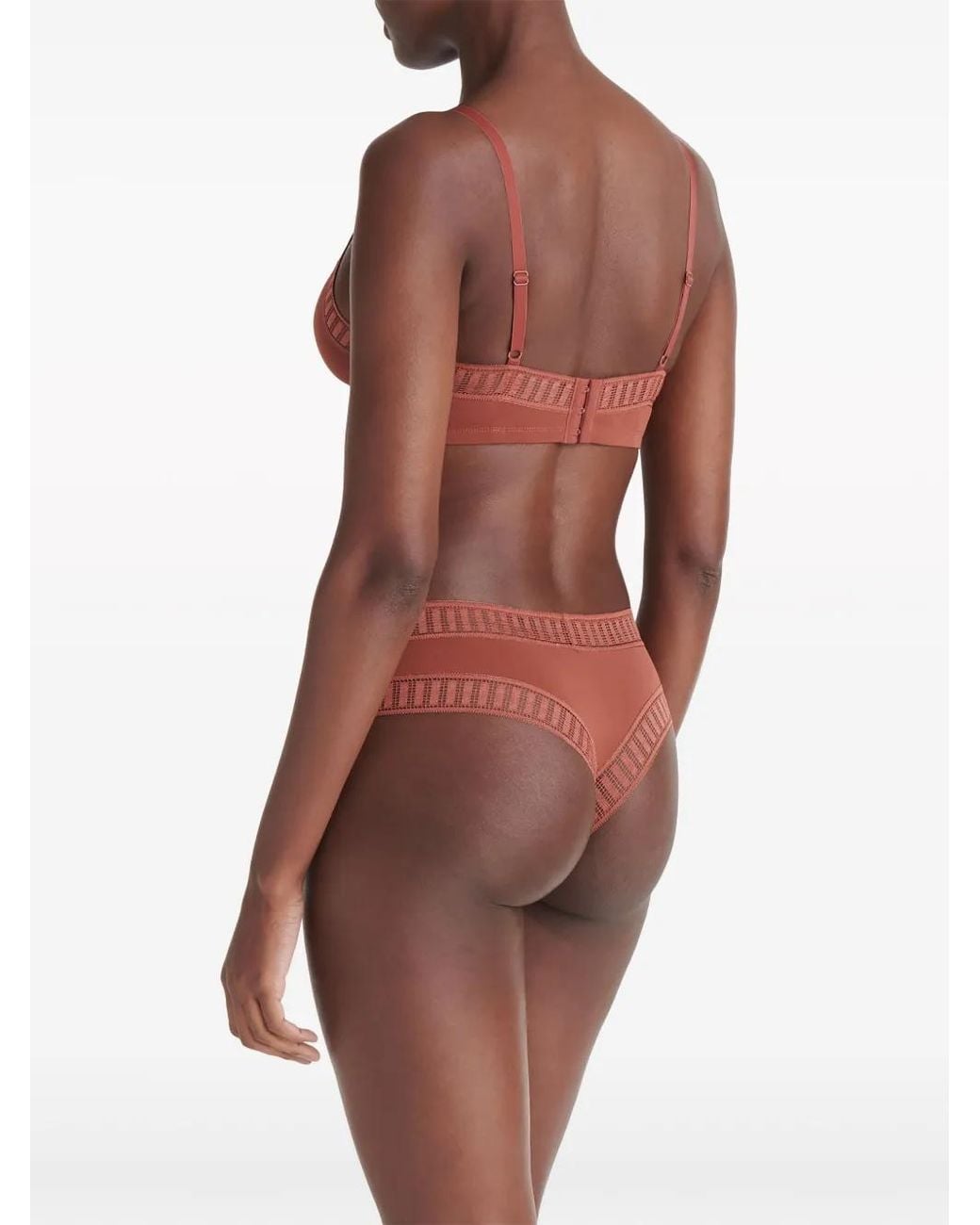 Eres Red Madeleine Graphic Triangle Bra