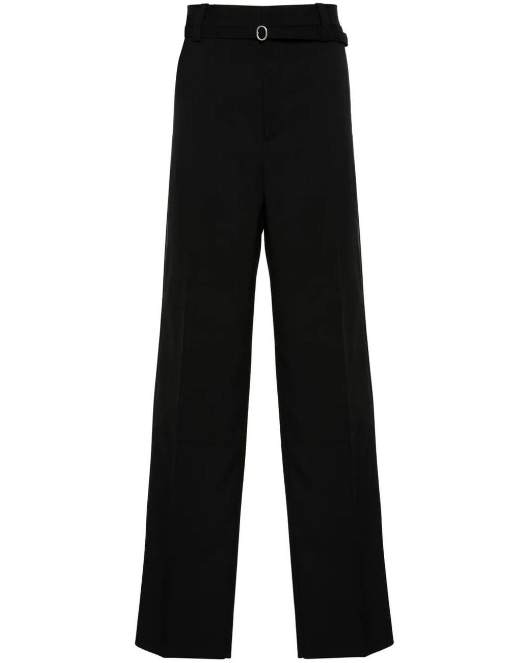 Jil Sander Black Belted Tailored Trousers for men
