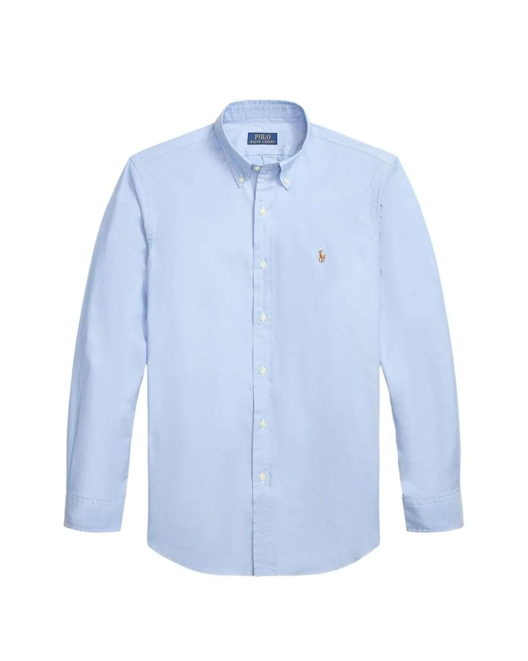 Polo Ralph Lauren Blue Custom Fit Oxford Shirt for men