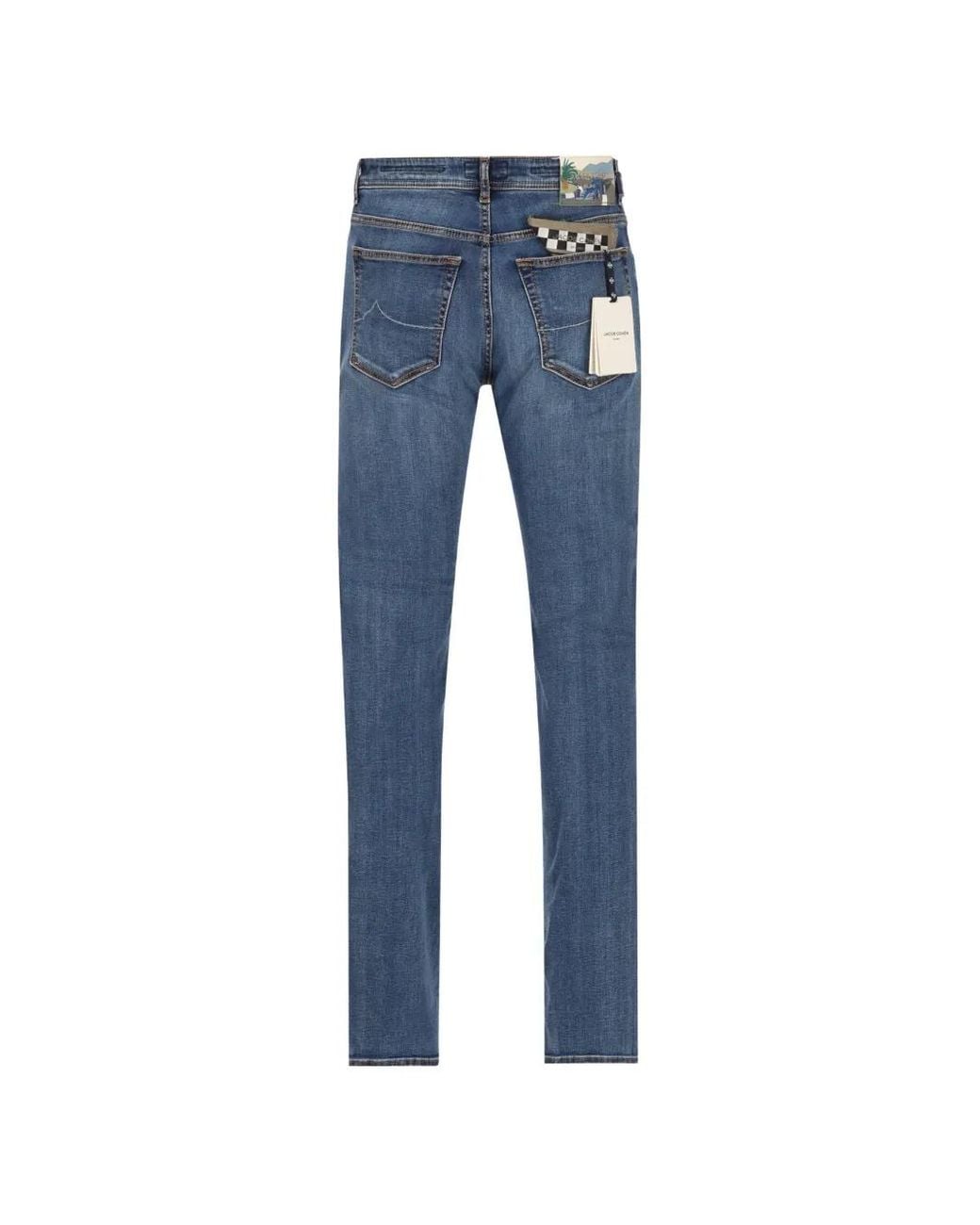 Jacob Cohen Blue Logo-Patch Regular Jeans for men