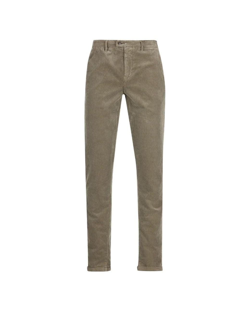 Sartoria Tramarossa Gray Corduroy-Effect Chinos for men