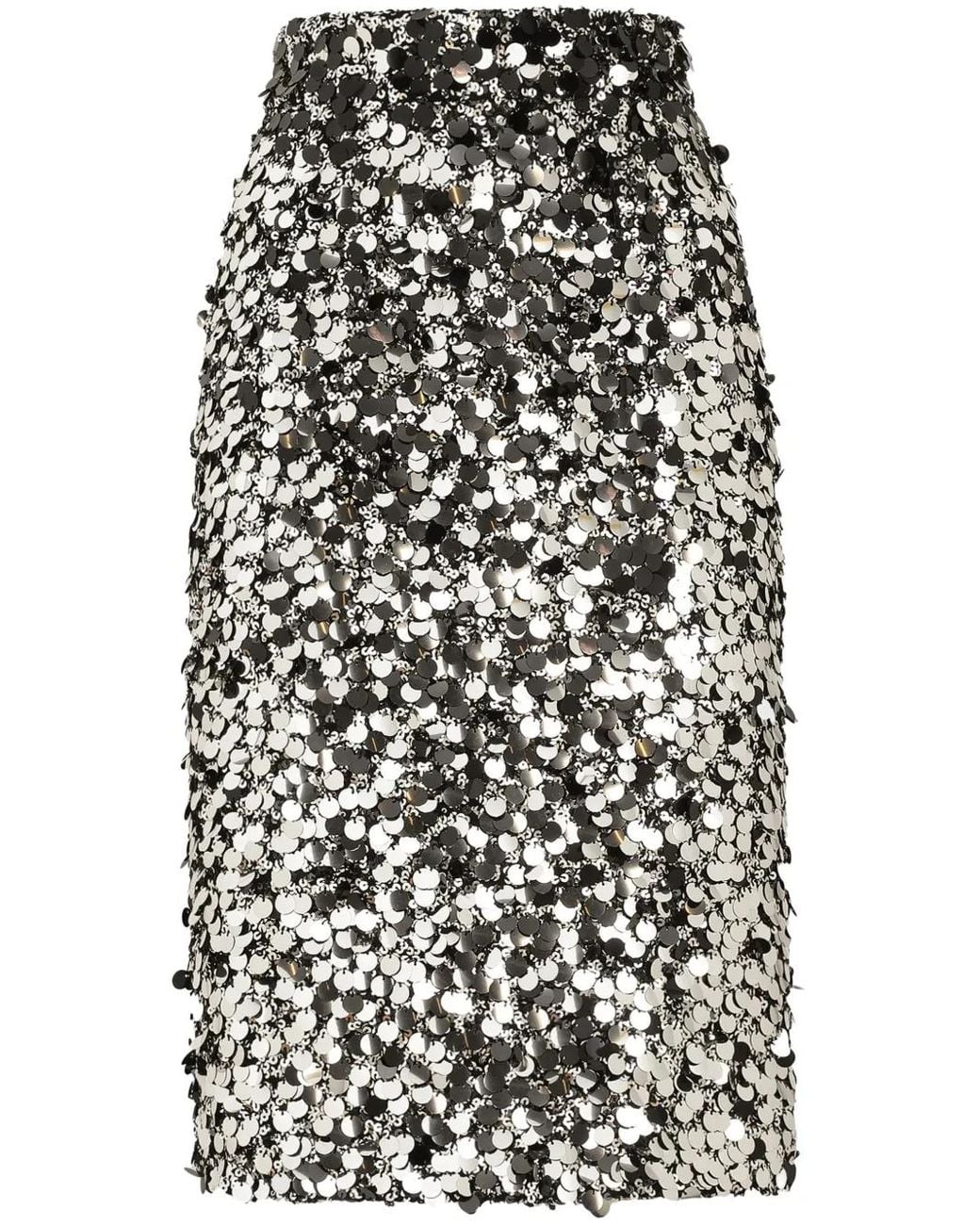Dolce & Gabbana Black Mini Sequined Skirt For