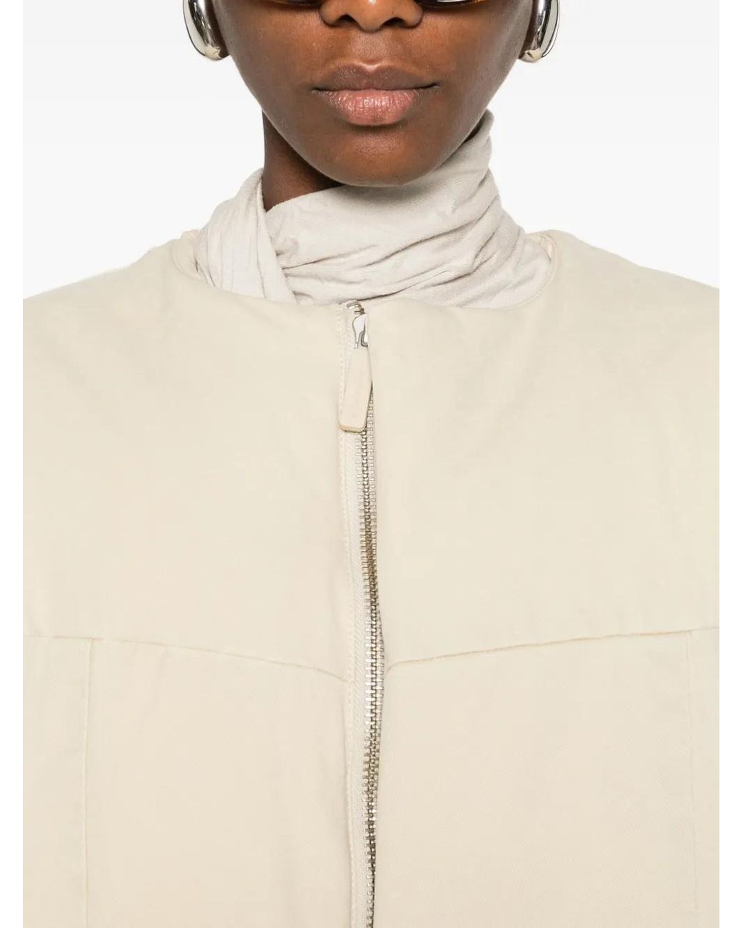Entire studios Natural Puffer Zip-Front Jacket