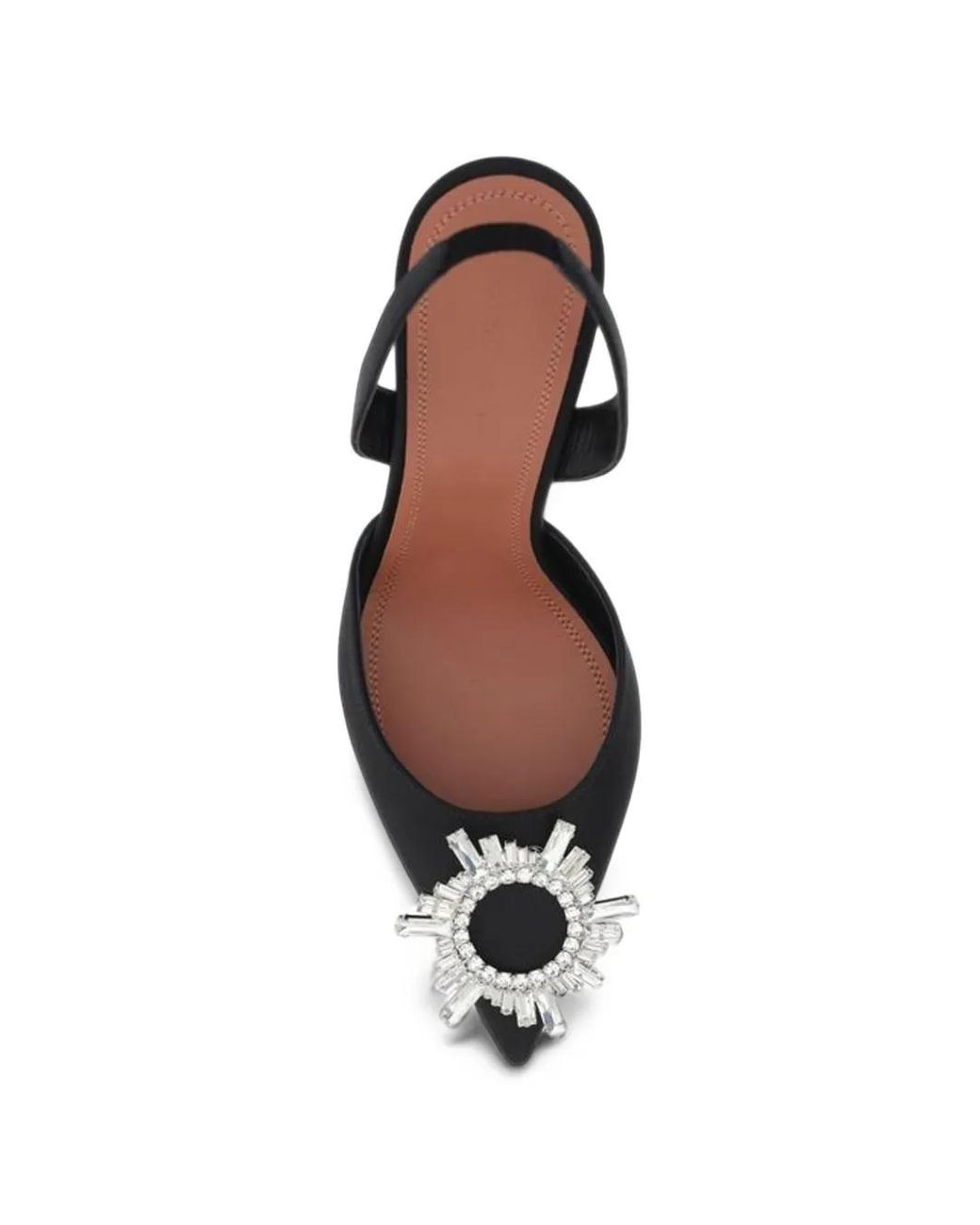 AMINA MUADDI White Begum Sling 95 Satin Pumps