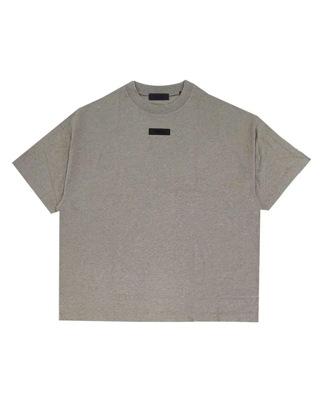 Fear Of God Gray Logo-Appliqué Cotton T-Shirt for men