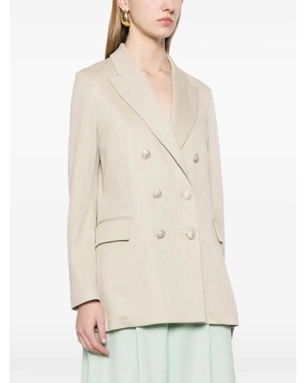 Circolo 1901 White Blazer À Boutonnière Croisée