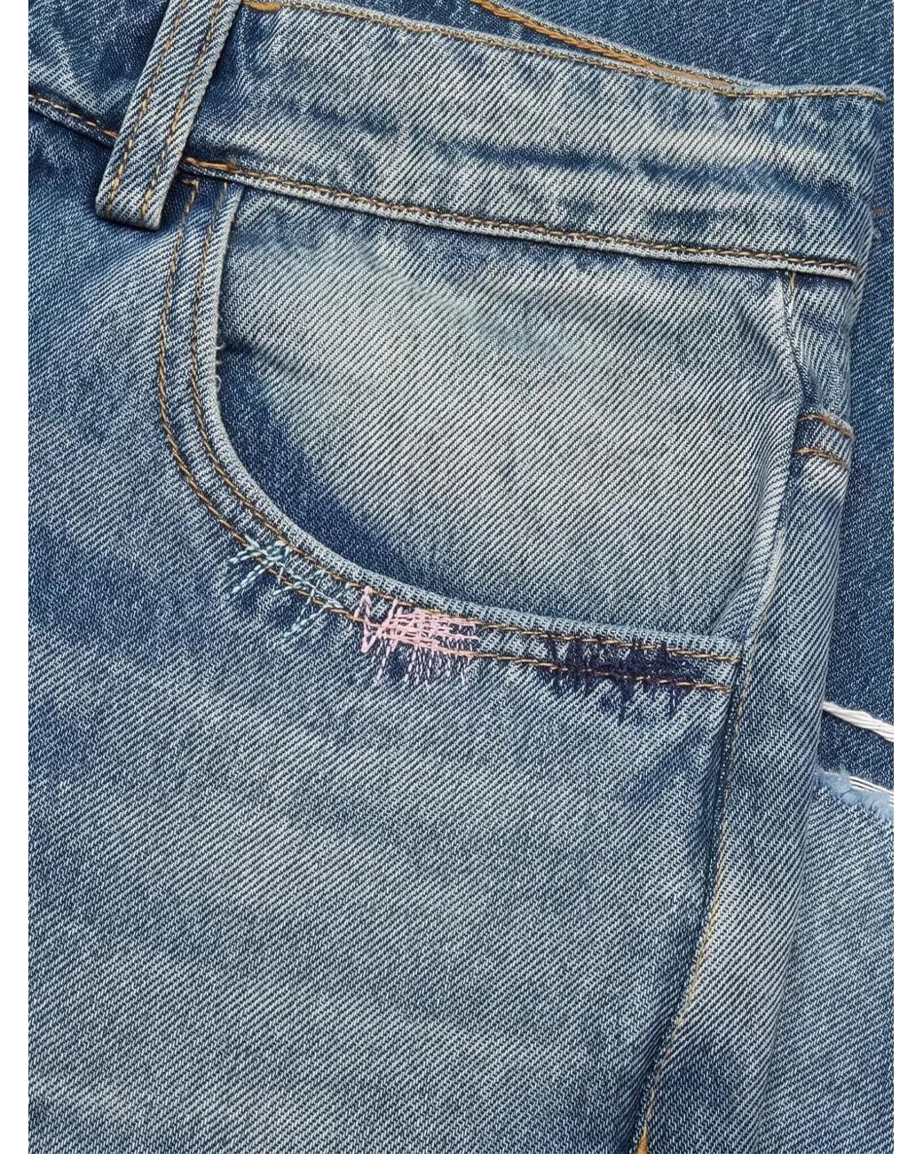 NAHMIAS Blue Jean Ample Wipeout Novelty À Patch Logo for men