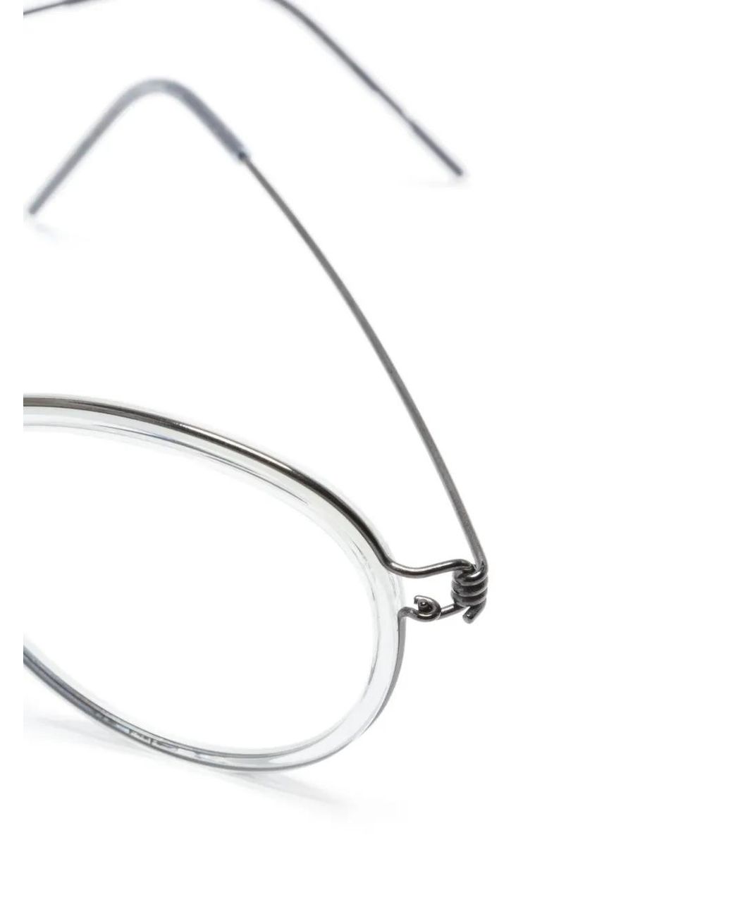 Lindberg Black Tortoiseshell Round-Frame Glasses