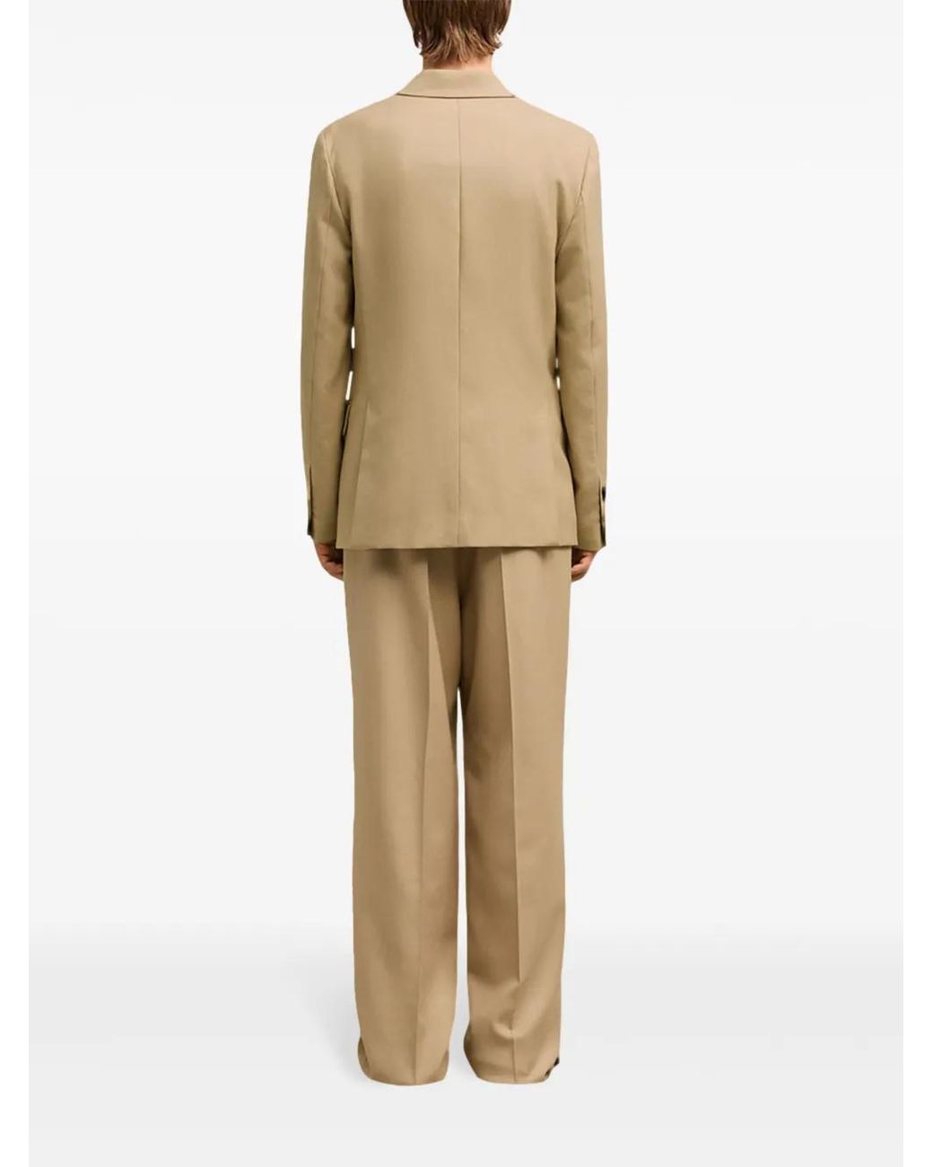 AMI Blazer Met Dubbele Rij Knopen Van Scheerwol in het Natural voor heren