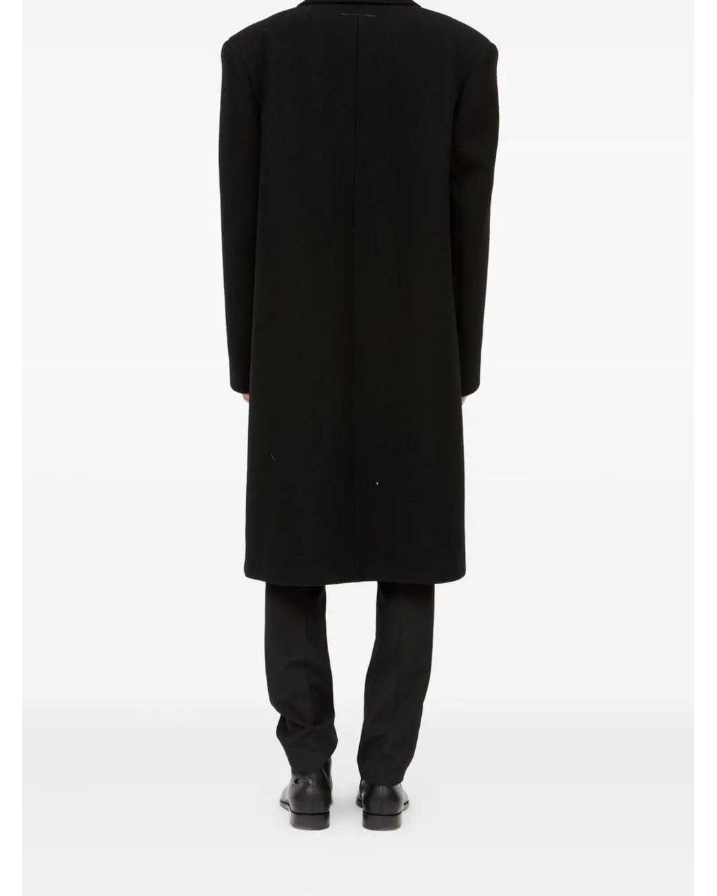 MM6 by Maison Margiela Black Single-Breasted Coat for men