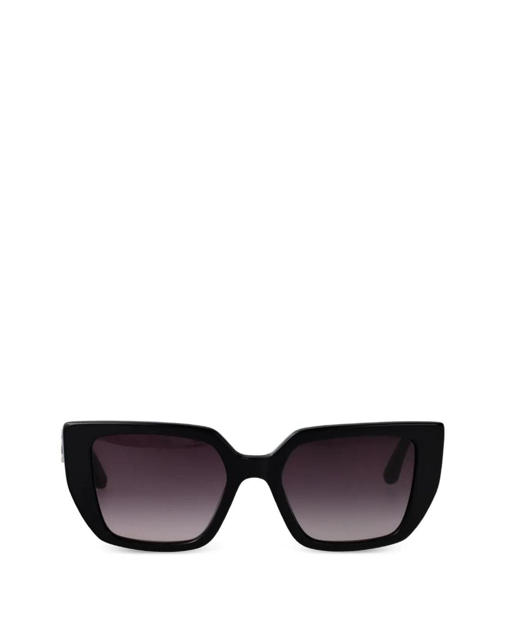 Karl Lagerfeld Black Logo-Plaque Geometric-Frame Sunglasses