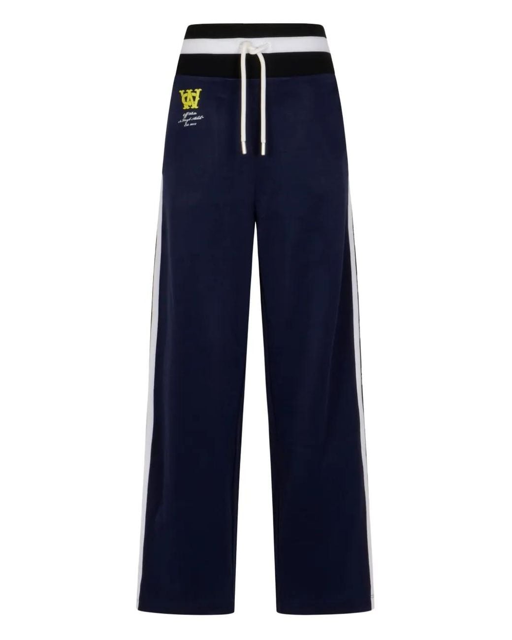 Off-White c/o Virgil Abloh Blue Logo-Print Trousers