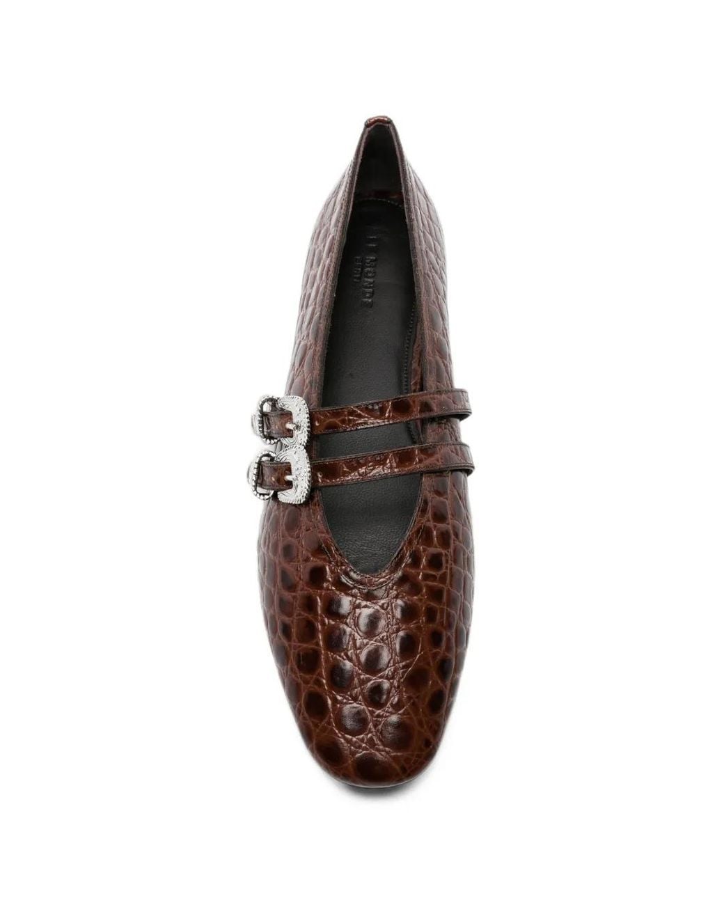 Le Monde Beryl Brown Ballerines Claudia En Cuir