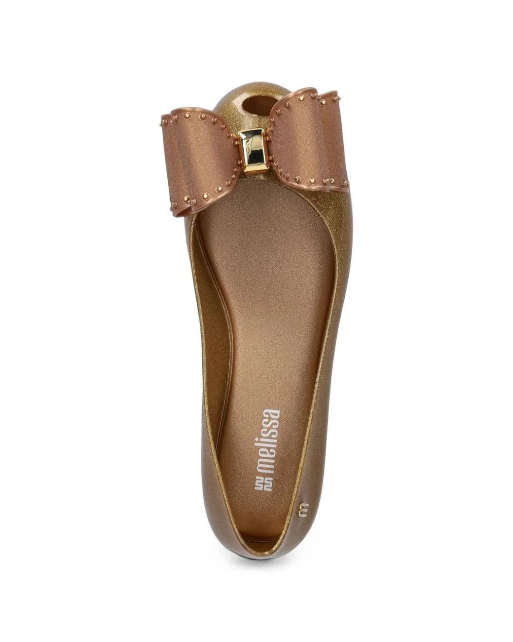 Melissa Natural Ballerines Pailletées À Détail De Nœud