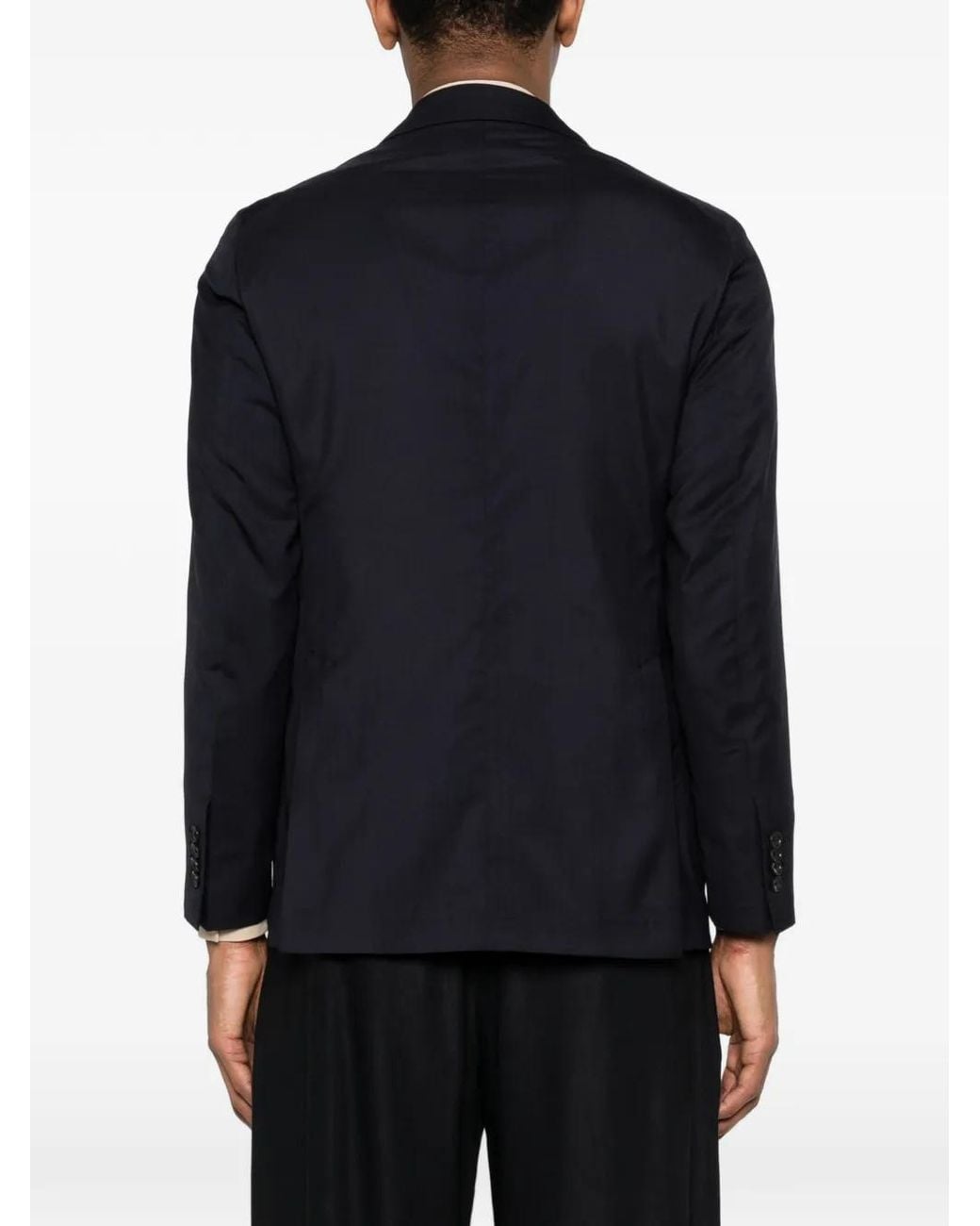 Tagliatore Blue Button Blazer for men