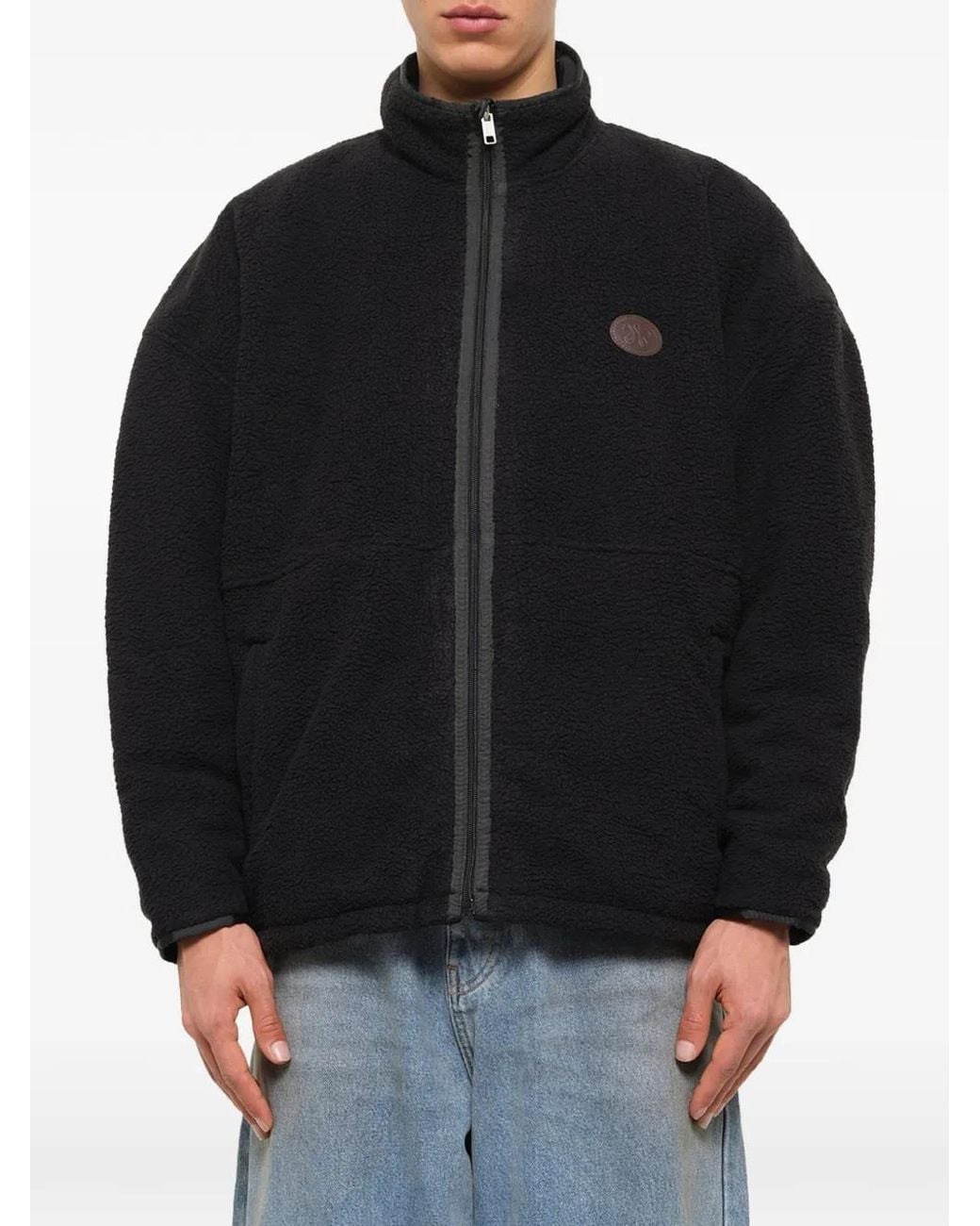 Willy Chavarria Black Willy Cozy Fleece Jacket for men