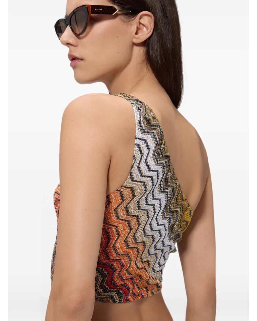 Missoni Orange One-Shoulder Top