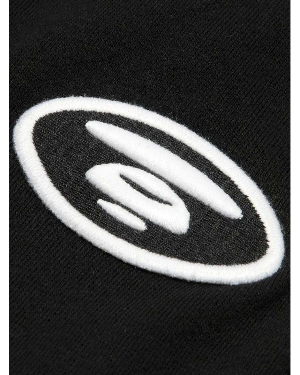 Aape By A Bathing Ape Black Aapeunvs Camouflage-Panel Logo-Print Shorts for men