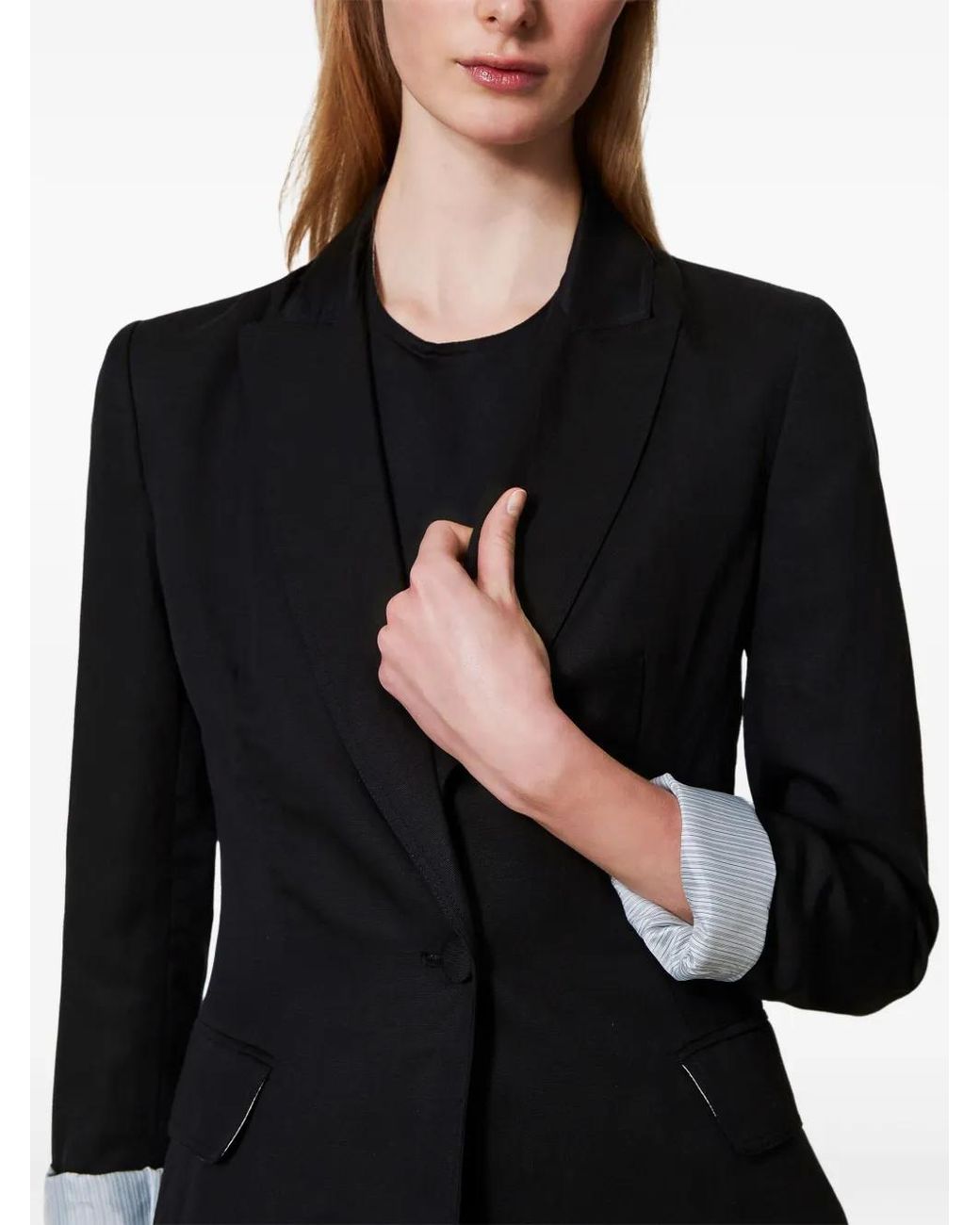Twinset Black Single-Breasted Blazer