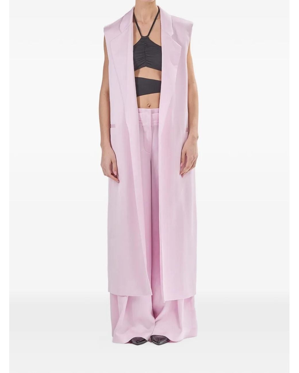 Genny Pink Envers Pleated Palazzo Pants