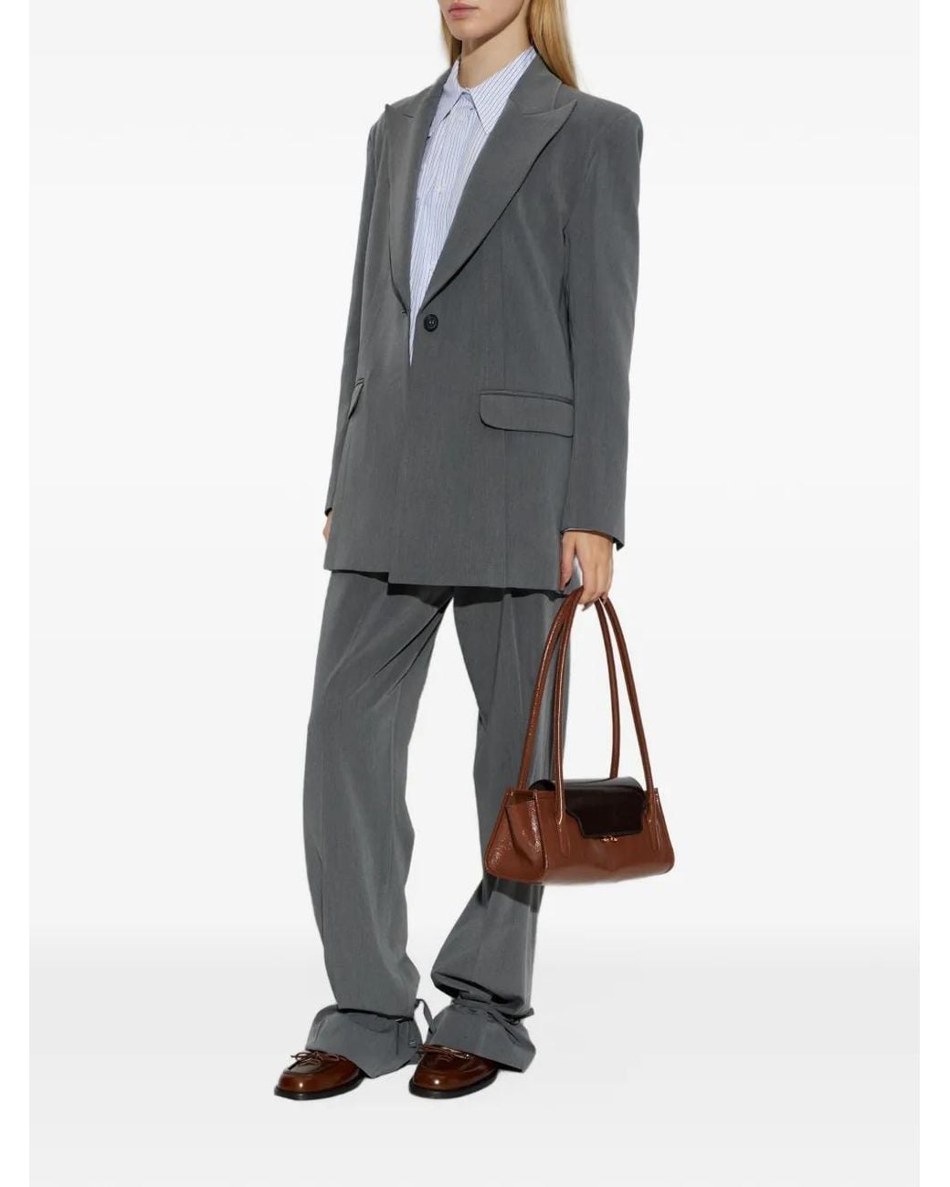 Akep Blue Striped Flap-Pockets Shirt