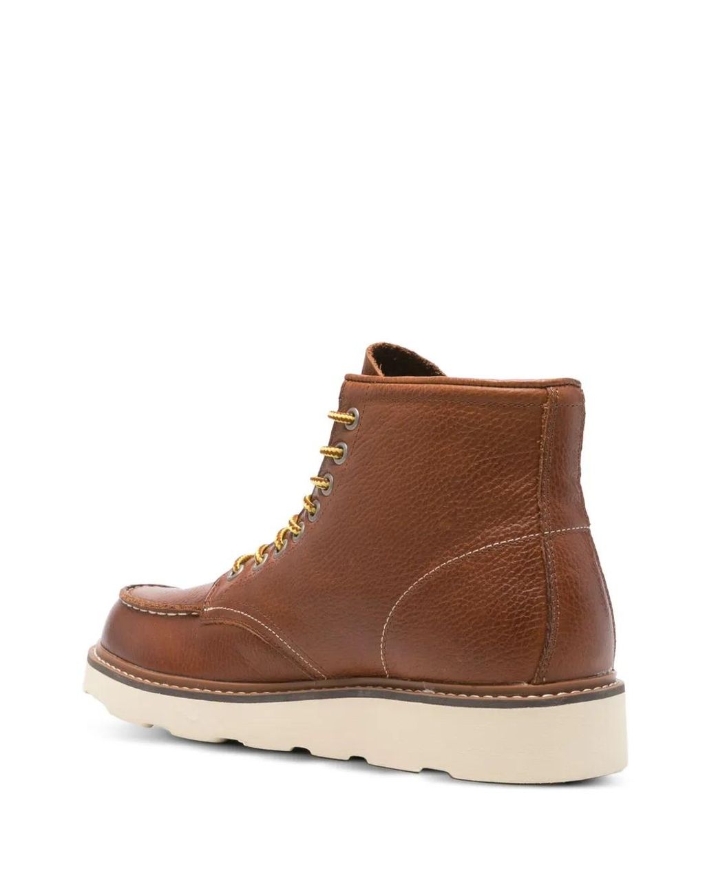 Docksteps Brown Lace-Up Leather Boots for men