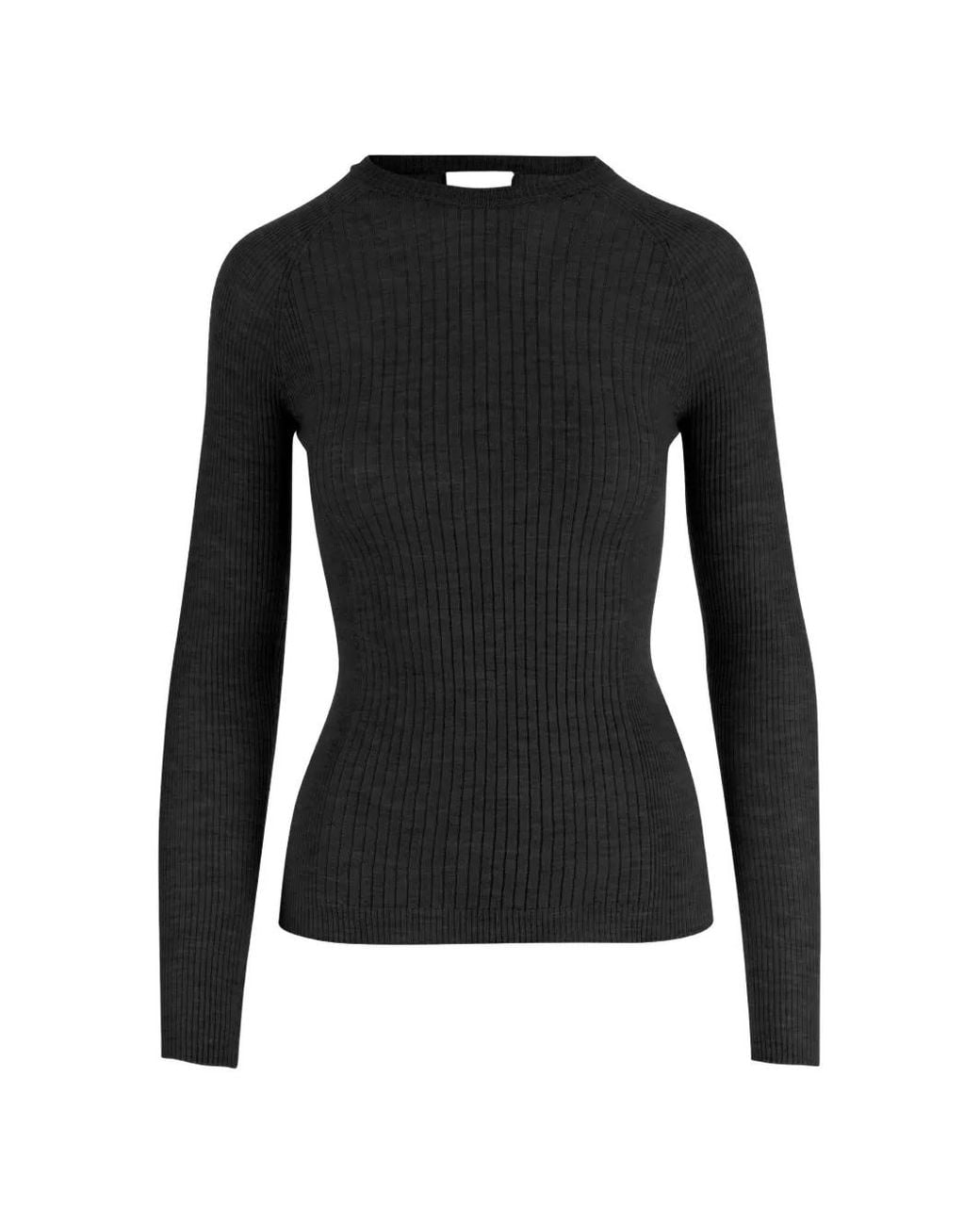 Sa Su Phi Black Long-Sleeved Ribbed T-Shirt