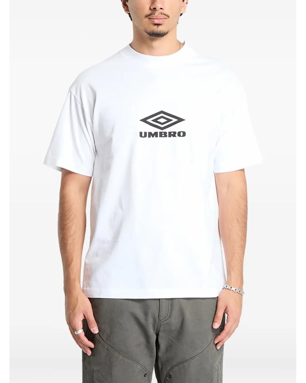 Umbro White Logo-Print T-Shirt for men
