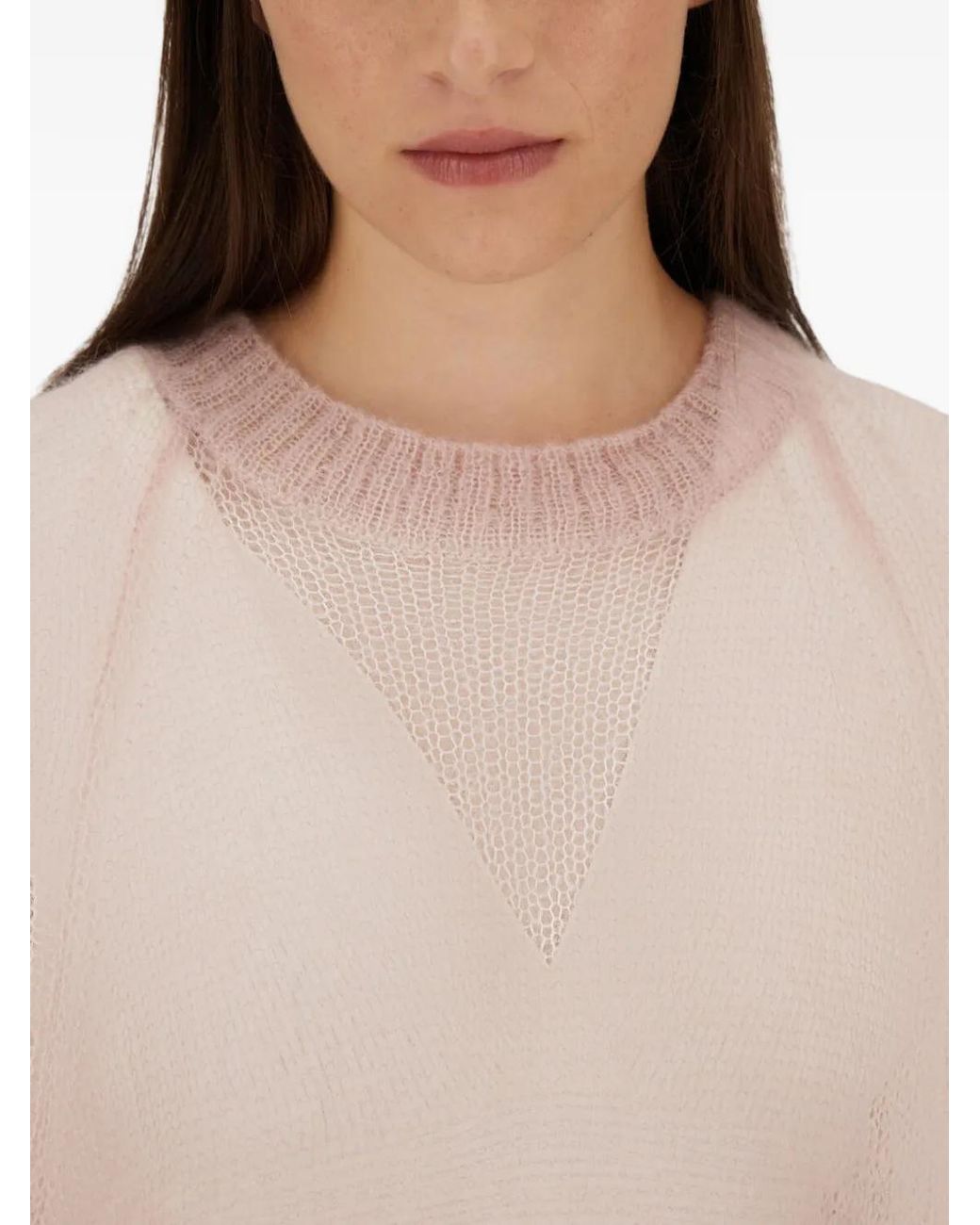 Herno Pink Raglan-Sleeve Crew-Neck Sweater