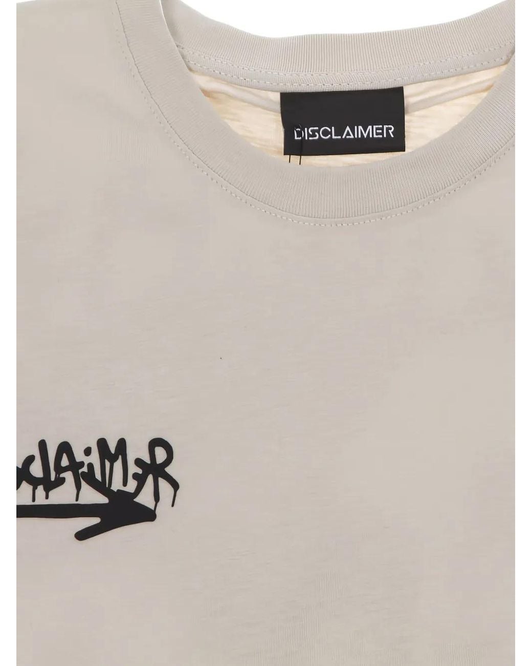 DISCLAIMER Natural Graphic-Print T-Shirt for men
