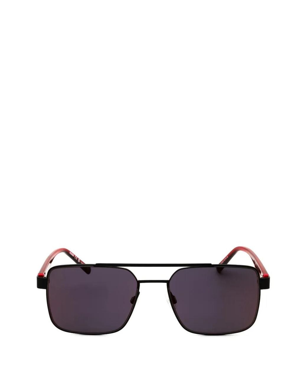 HUGO Purple Rectangle-Frame Sunglasses for men