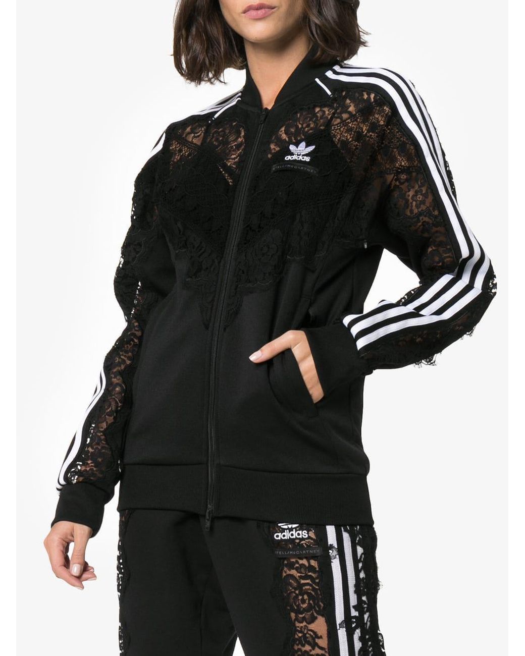 S track jersey jacket lace ブラック Adidas LACE TRACK JACKET