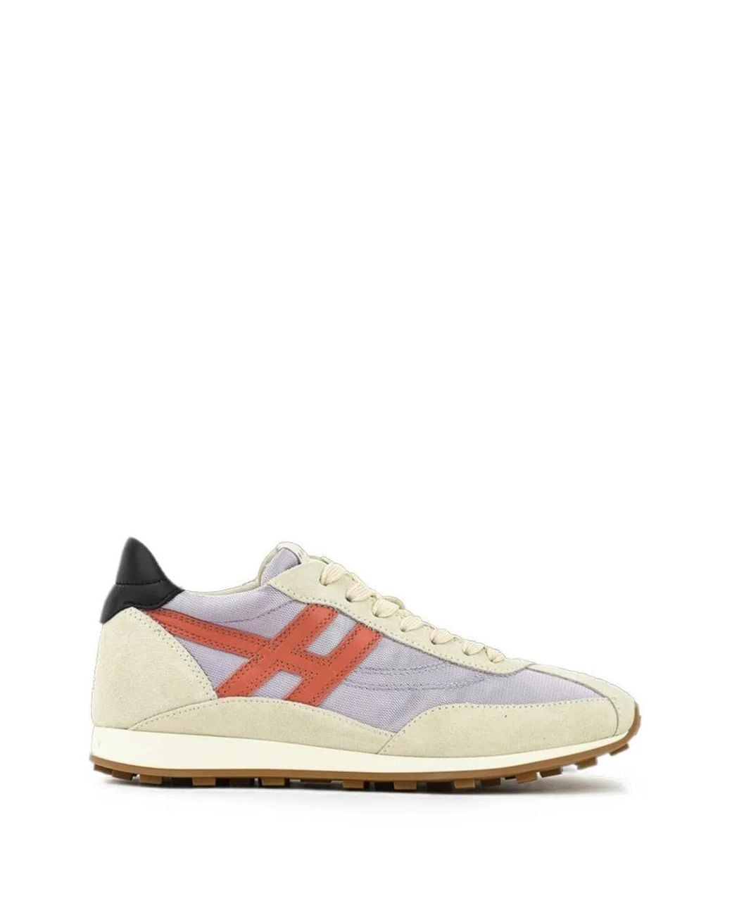 Hogan White Athletic Logo-Patch Sneakers