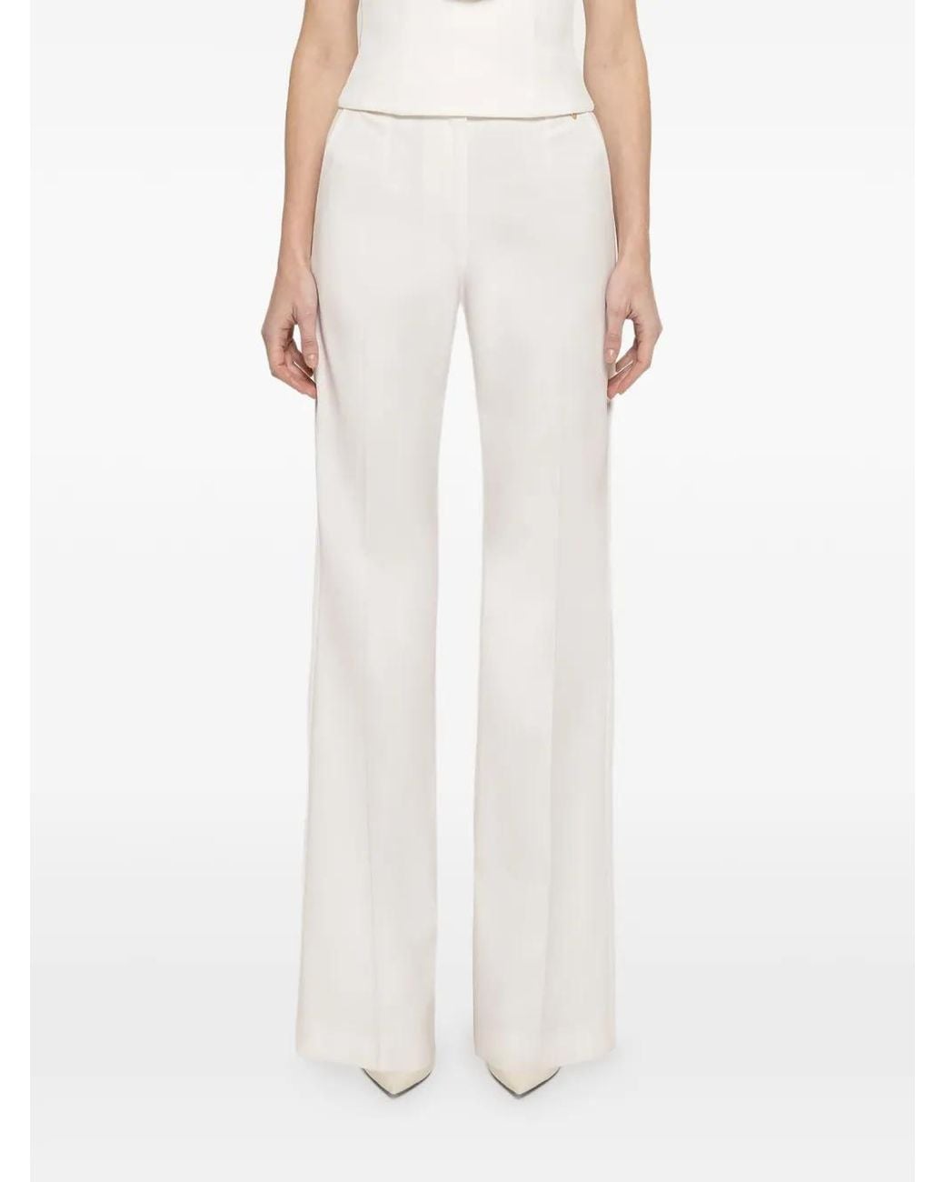 Nissa White Flared Pants