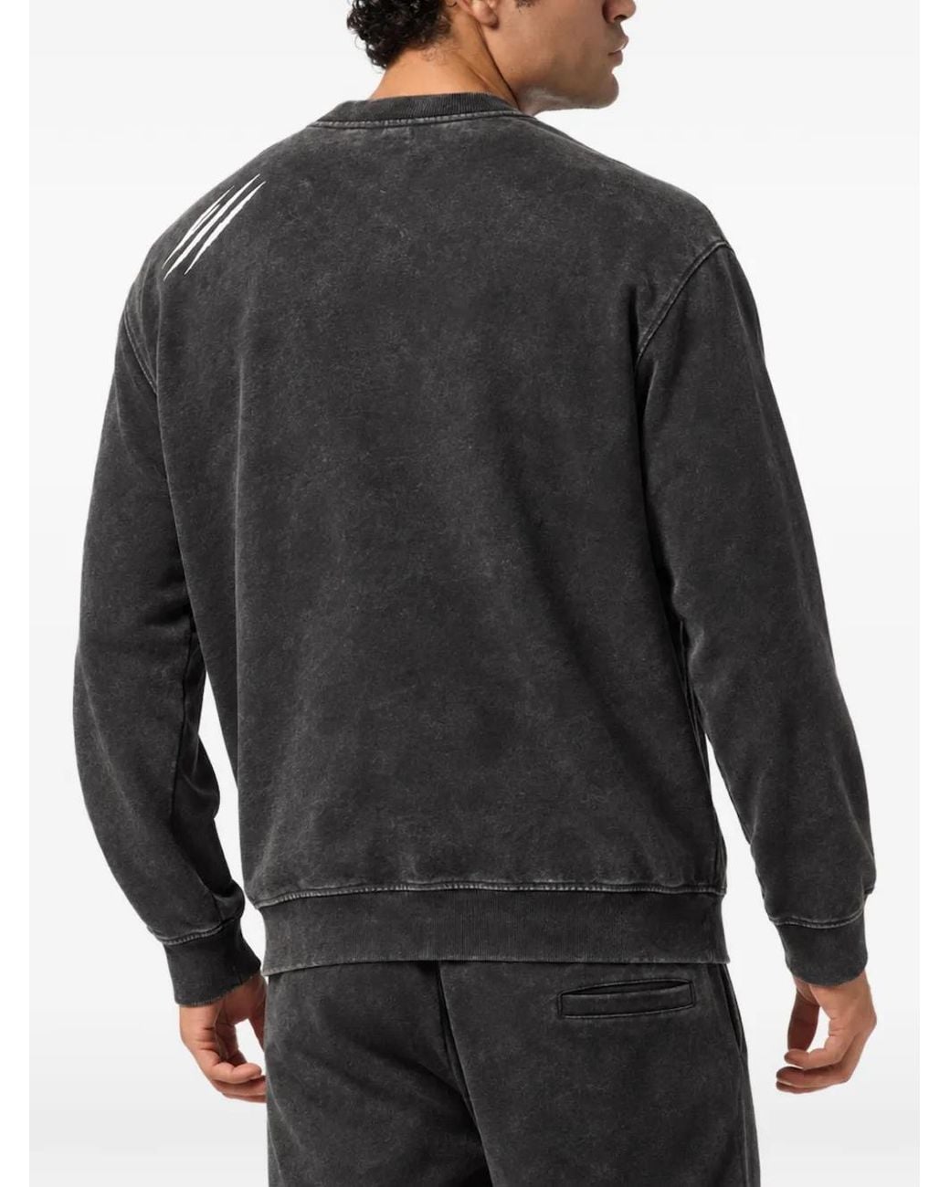 Philipp Plein Gray Washed Fleece Sweatshirt for men