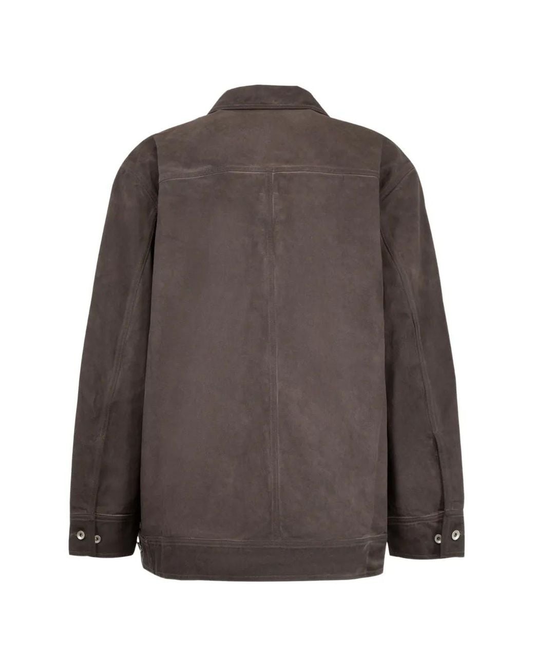 Rick Owens Brown Jumbo Worker Denim Jacket for men