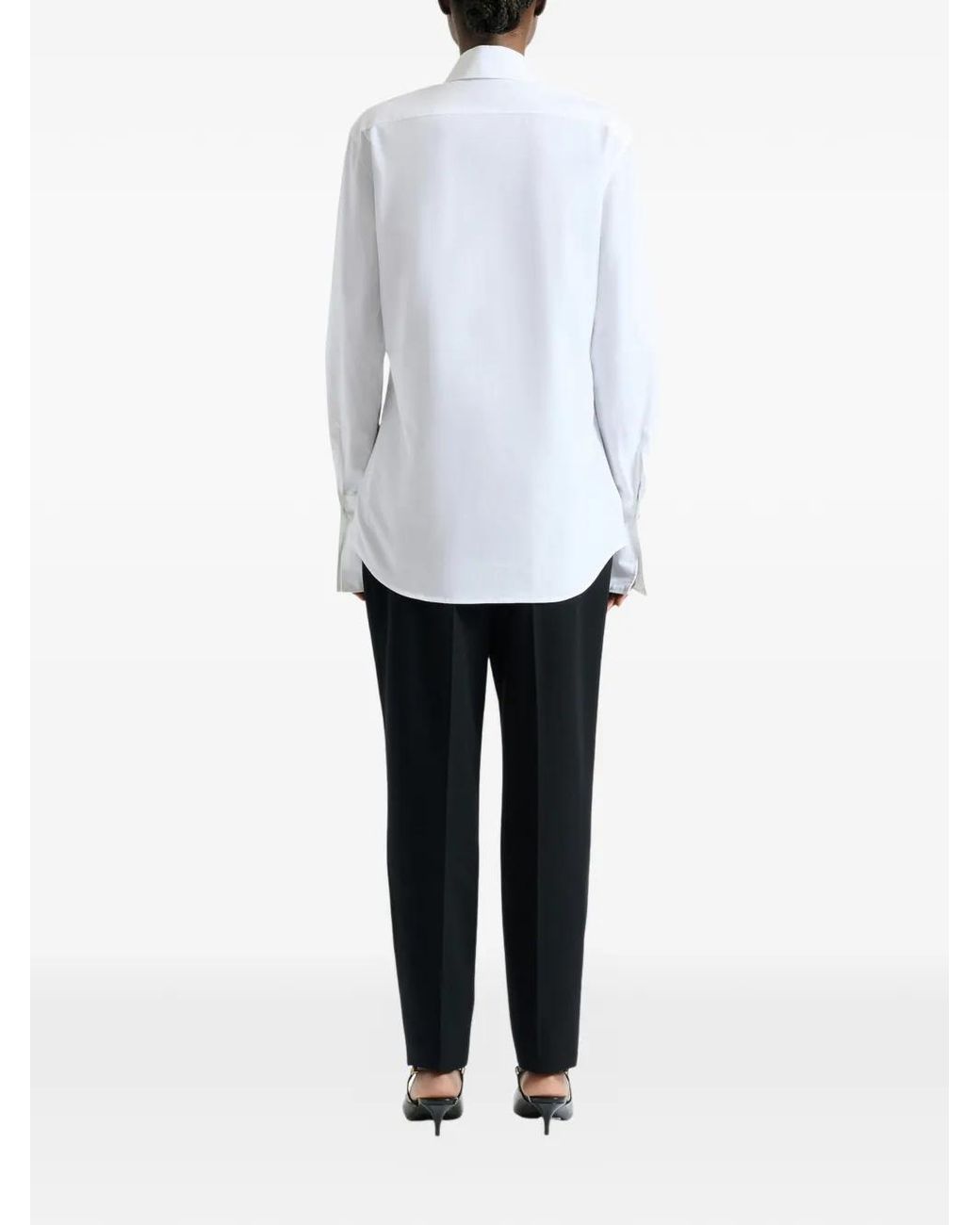 Balmain White Cotton Poplin Shirt