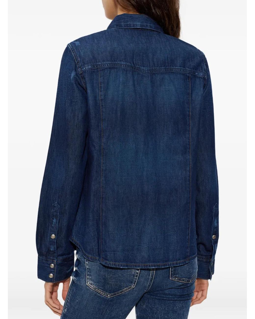 DIESEL Blue De-Waves Denim Shirt
