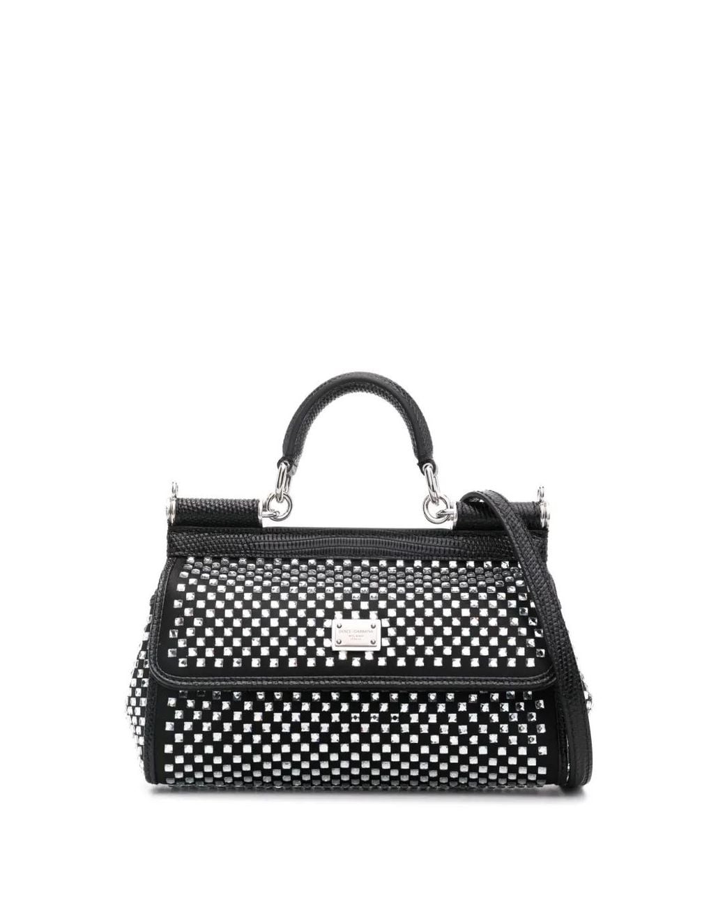 Dolce & Gabbana Black Small Sicily Tote Bag