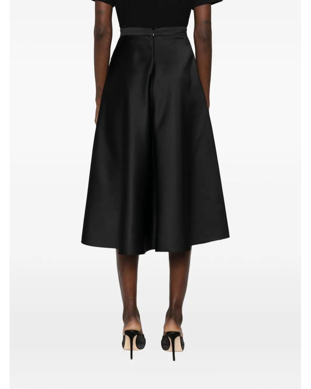 Elisabetta Franchi Black Midi Skirt