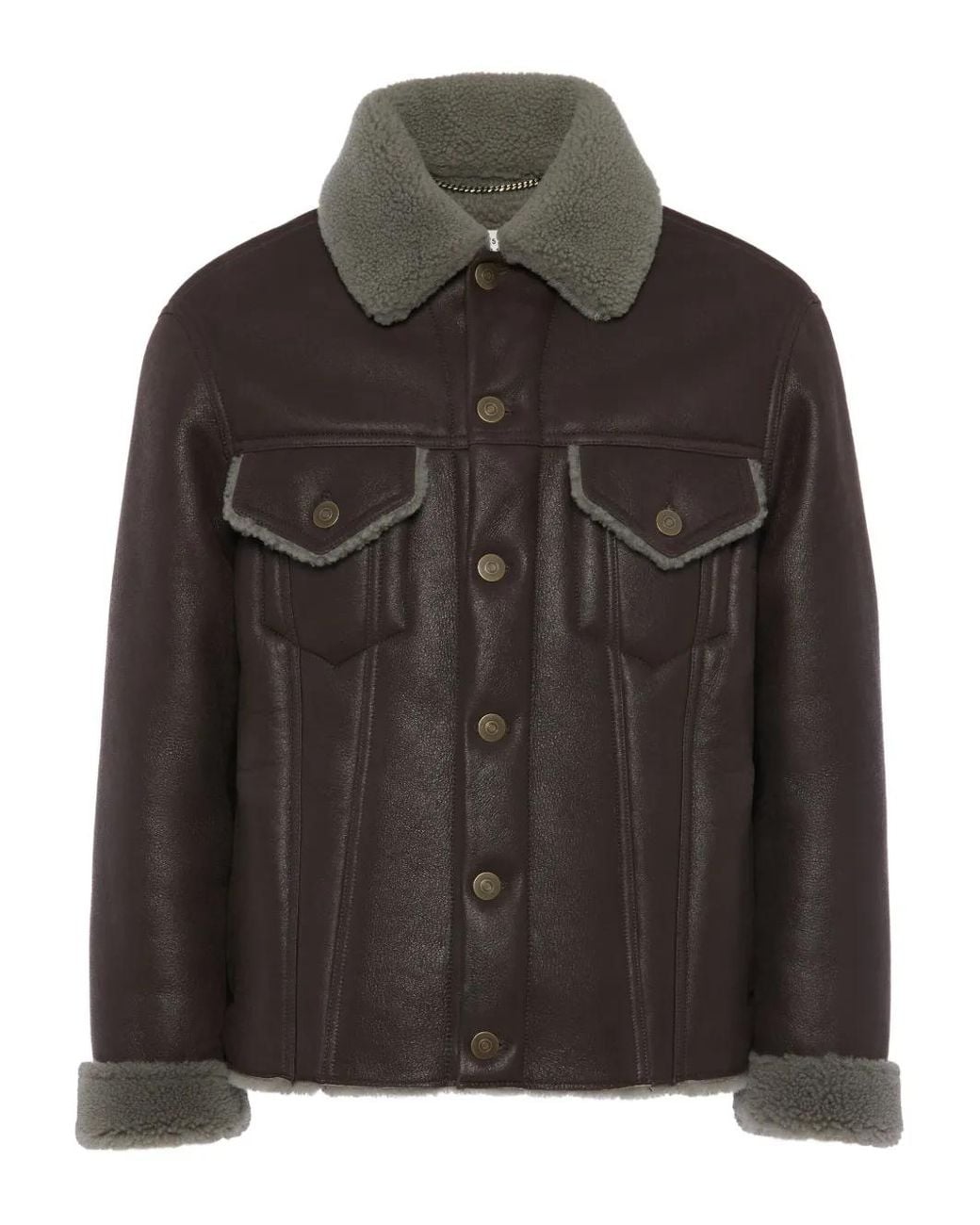 Maison Margiela Black Fur-Collar Jacket for men