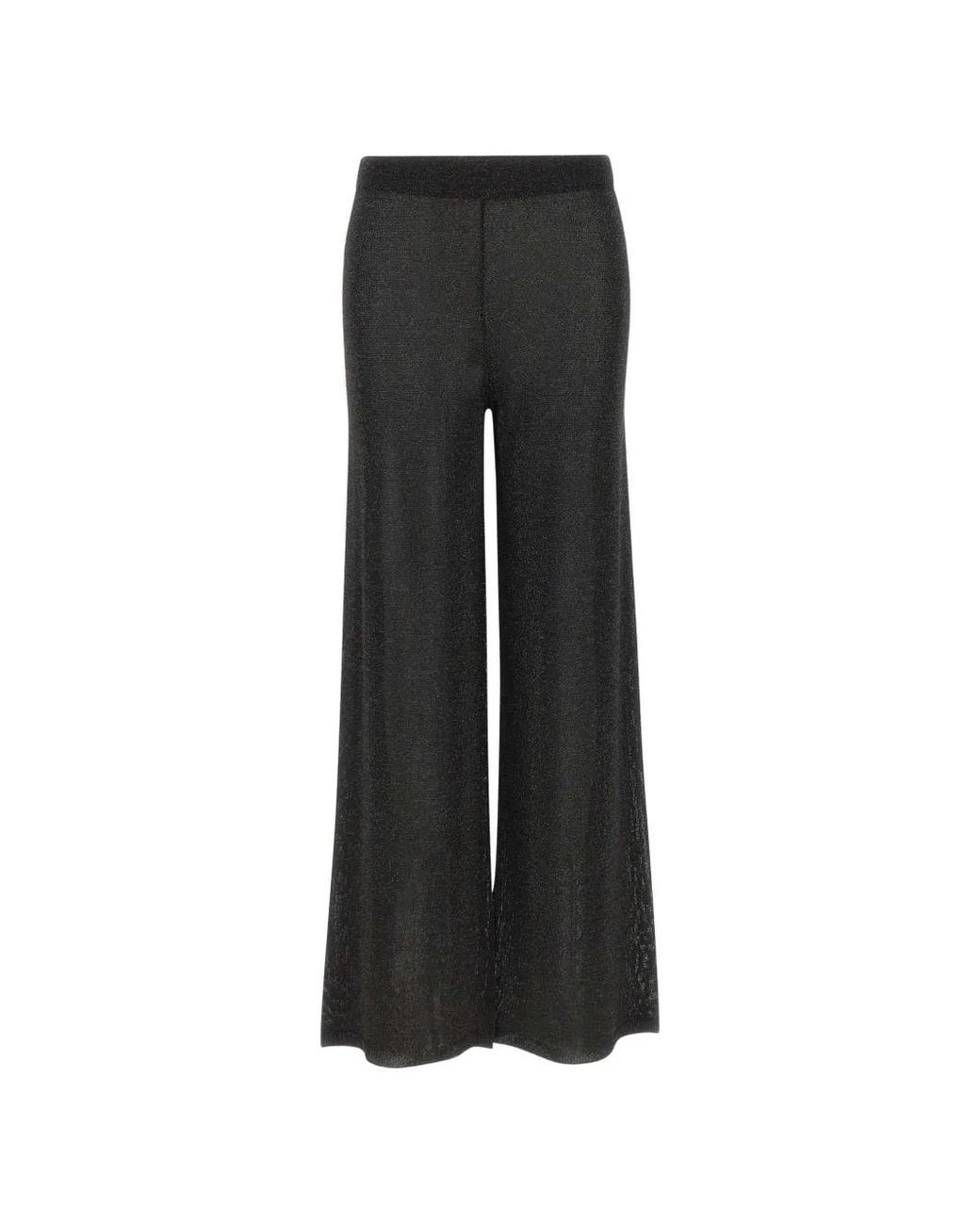 Kangra Black Knit Palazzo Pants