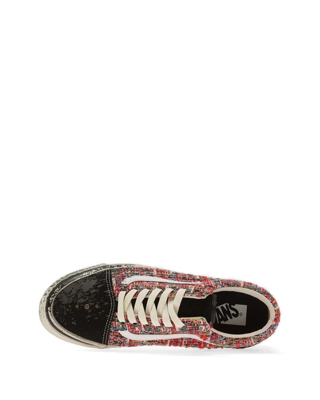 Vans Brown Baskets Lx Old Skool À Empiècement En Tweed
