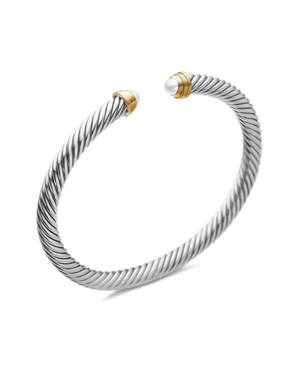 David Yurman Multicolor 14Kt And Sterling Classic Cable Bracelet (5Mm)