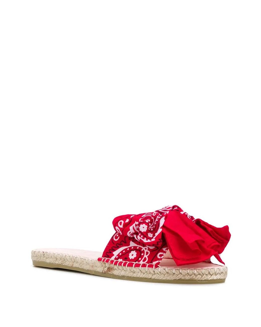 Manebí Pink Scarf Tied Slides