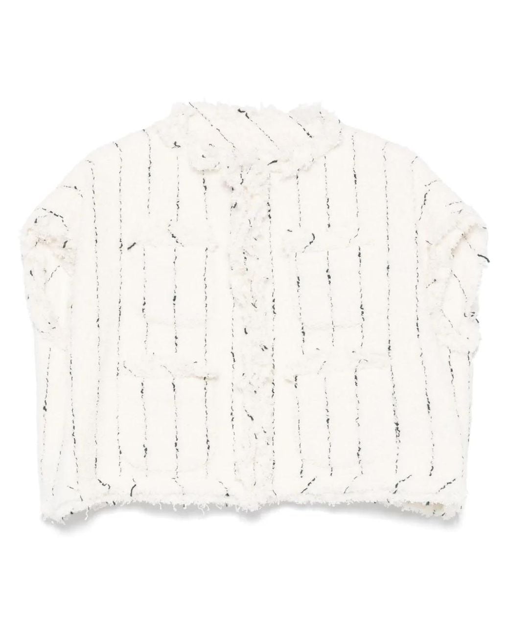 Sacai White Tweed Vest