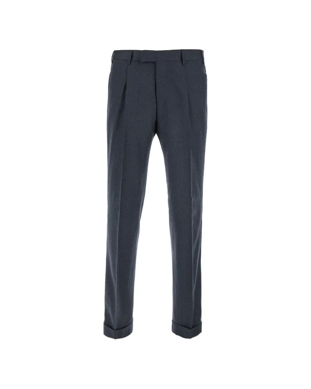PT Torino Blue Pantalon À Ourlet Retroussé for men