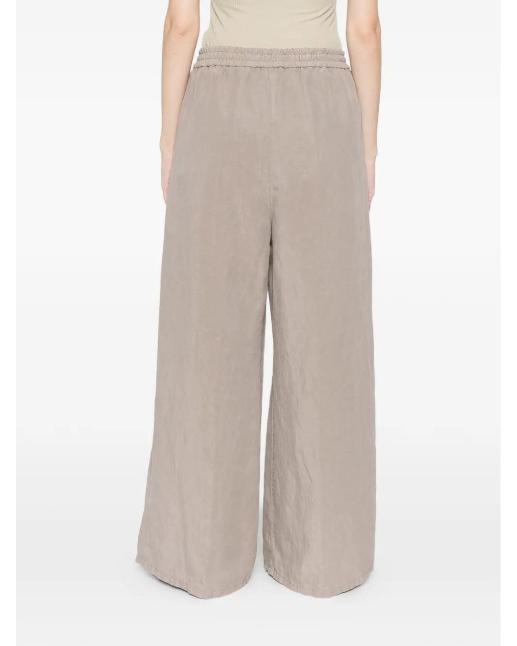 Berwich White Drawstring-Waistband Trousers
