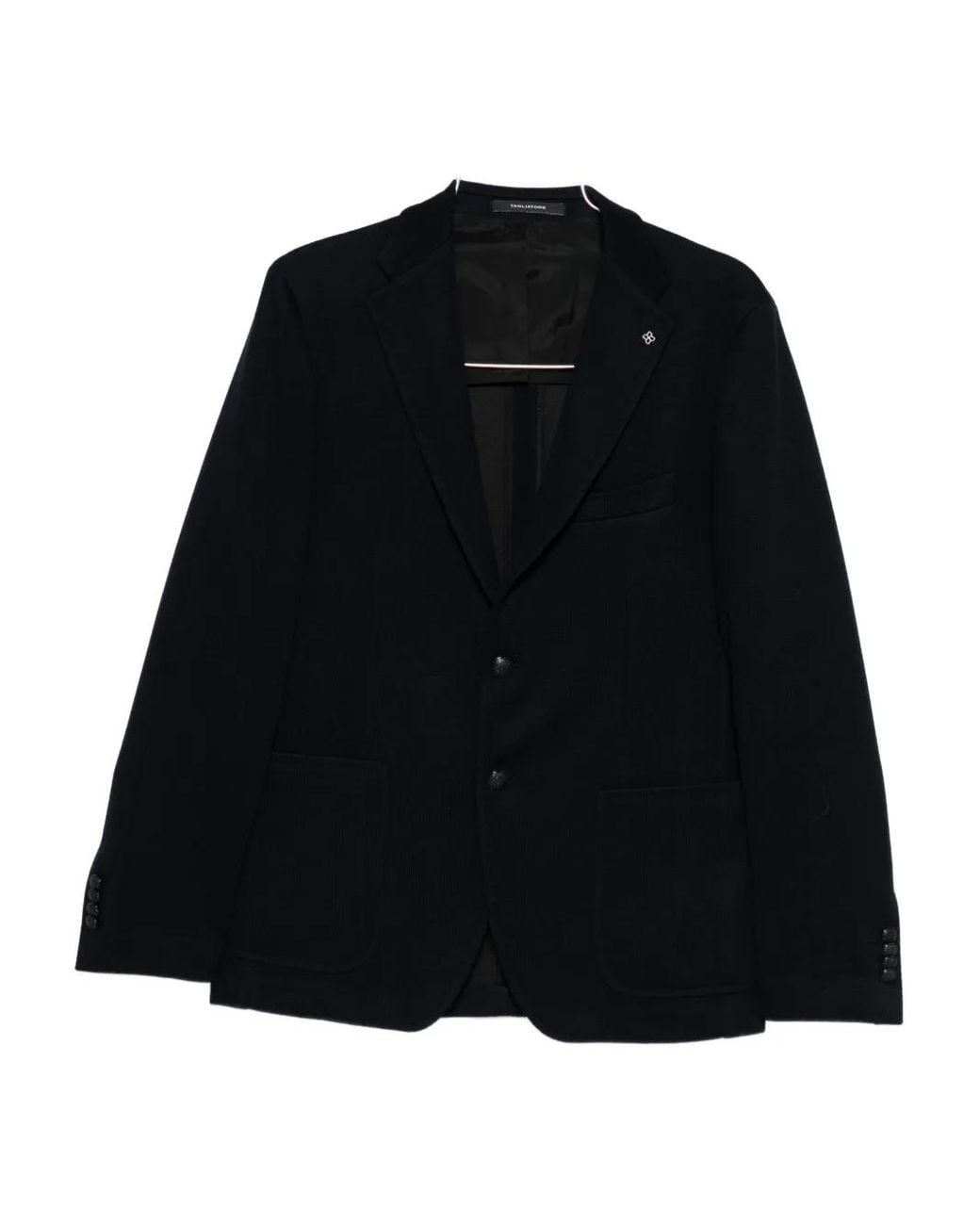 Tagliatore Black Single-Breasted Blazer for men